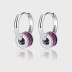 Violet Zirconia Small Waist Hoop Earrings 60200105