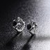 Vintage Crown Zirconia Heart Hoop Earrings 60200106