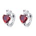 Vintage Crown Zirconia Heart Hoop Earrings 60200106