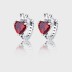 Vintage Crown Zirconia Heart Hoop Earrings 60200106