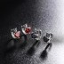 Vintage Crown Zirconia Heart Hoop Earrings 60200106