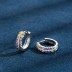 Yellow Pink Zirconia Hoop Earrings 60200110