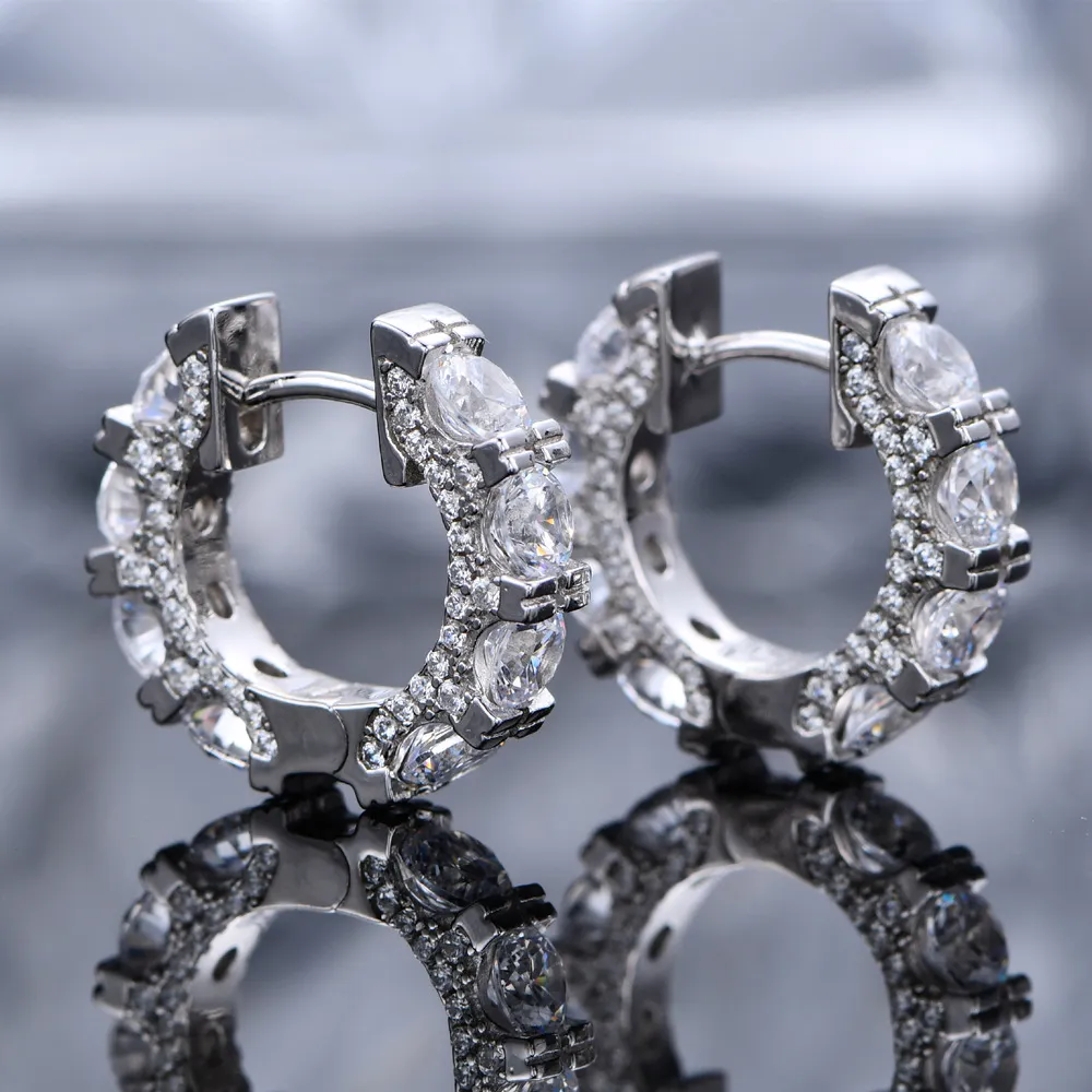 Diamond Level CZ Huggie Hoop Earrings 60200111 - image2