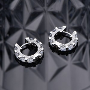 Diamond Level CZ Huggie Hoop Earrings 60200111