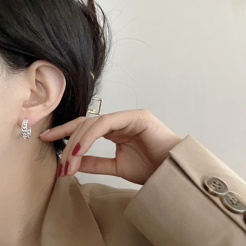 Hollow Link Chain Hoop Earring 60200121 - image2