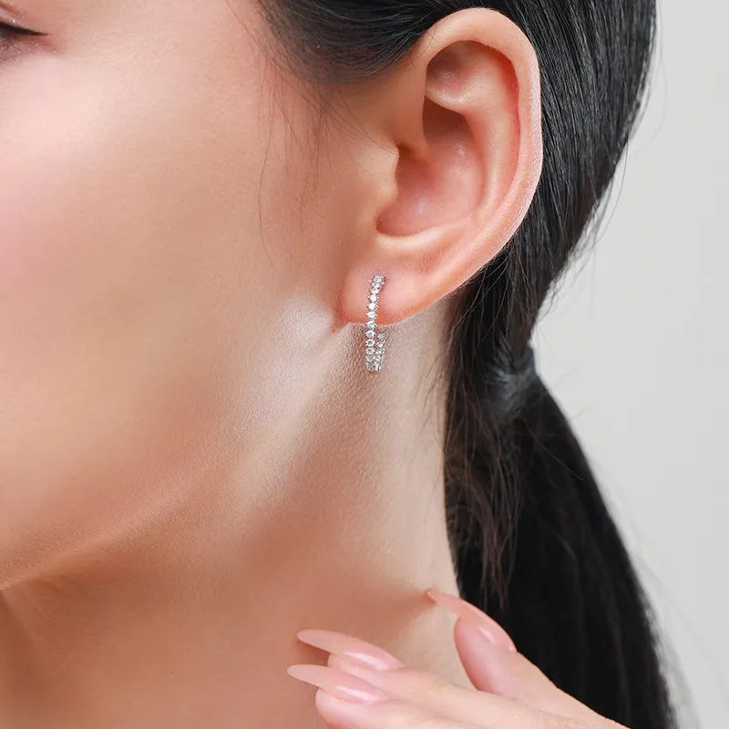 Shiny Zirconia Hoop Earring 60200126 - image1