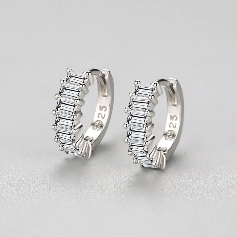 Shiny Cube Sugar Zirconia Hoop Earring 60200128 - image2