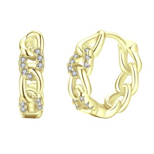 Zirconia Chain Link Hoop Earring 60200130