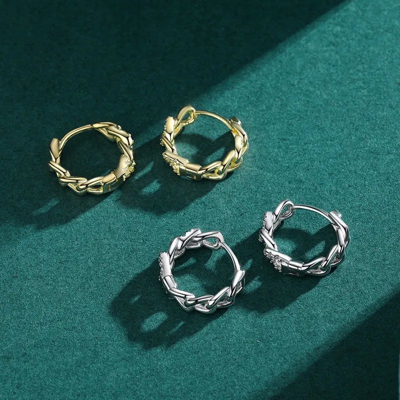 Zirconia Chain Link Hoop Earring 60200130 - image2