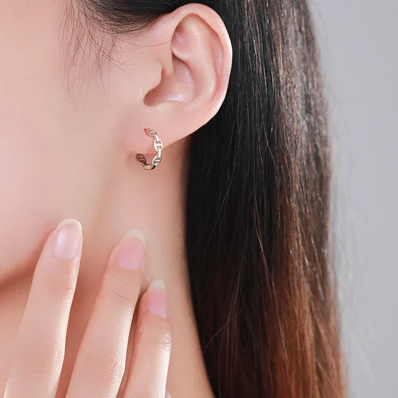 Hollow Chain Hoop Earring 60200136 - image1