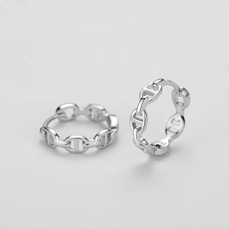 Hollow Chain Hoop Earring 60200136 - image2