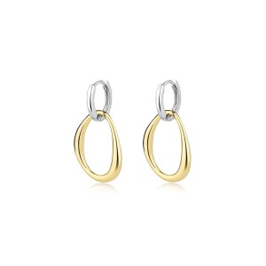 Geometric Linked Circles Hoop Earring 60200137
