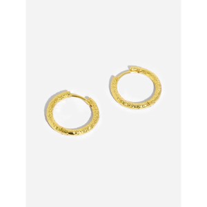 Classic Hammer Pattern Hoop Earring 60200142