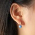 Zirconia Blue Opal Hoop Earring 60200146