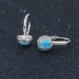 Zirconia Blue Opal Hoop Earring 60200146