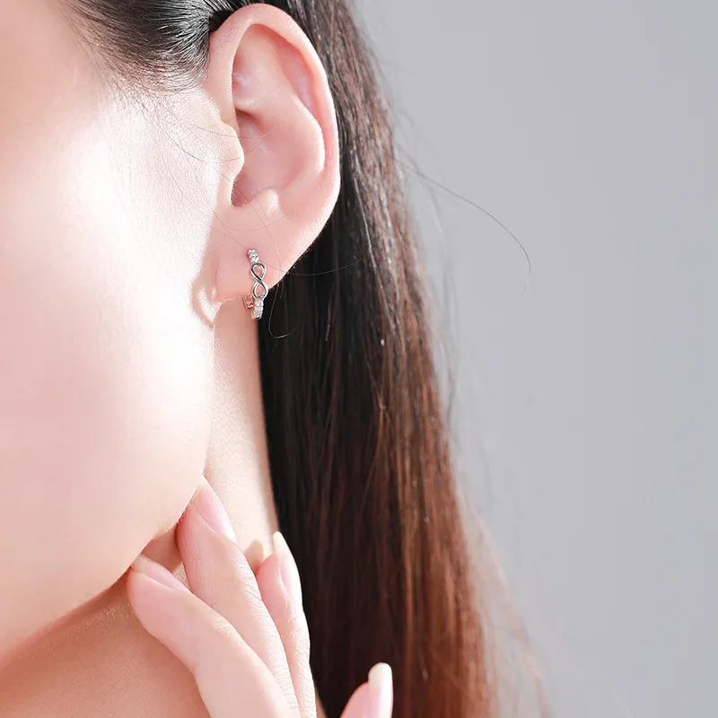 Zirconia Infinity Hoop Earring 60200149 - image1