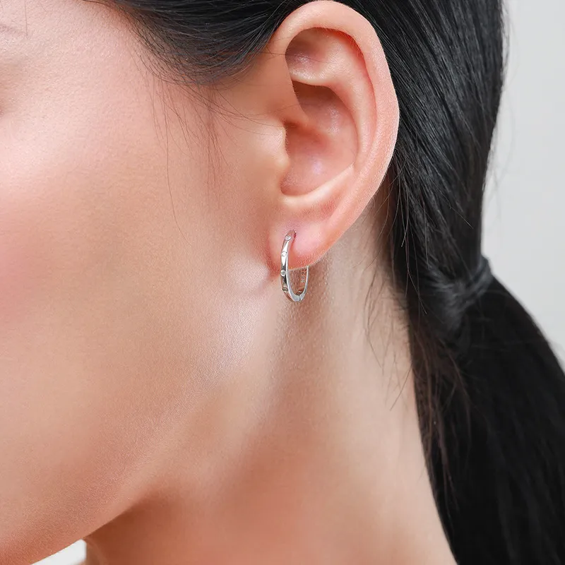 Minimalism Zirconia Hoop Earring 60200152 - image1