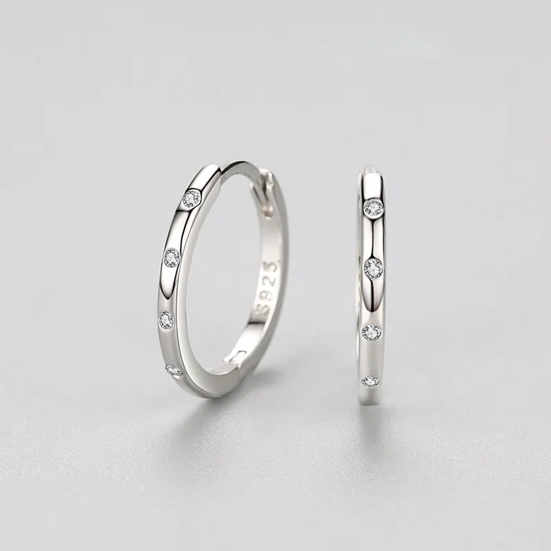 Minimalism Zirconia Hoop Earring 60200152 - image2