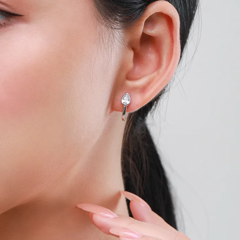 Waterdrop Zirconia U Hoop Earring 60200154 - image1