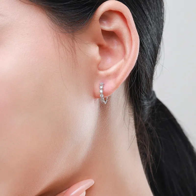 Sparkle Round Zirconia Hoop Earring 60200156 - image1