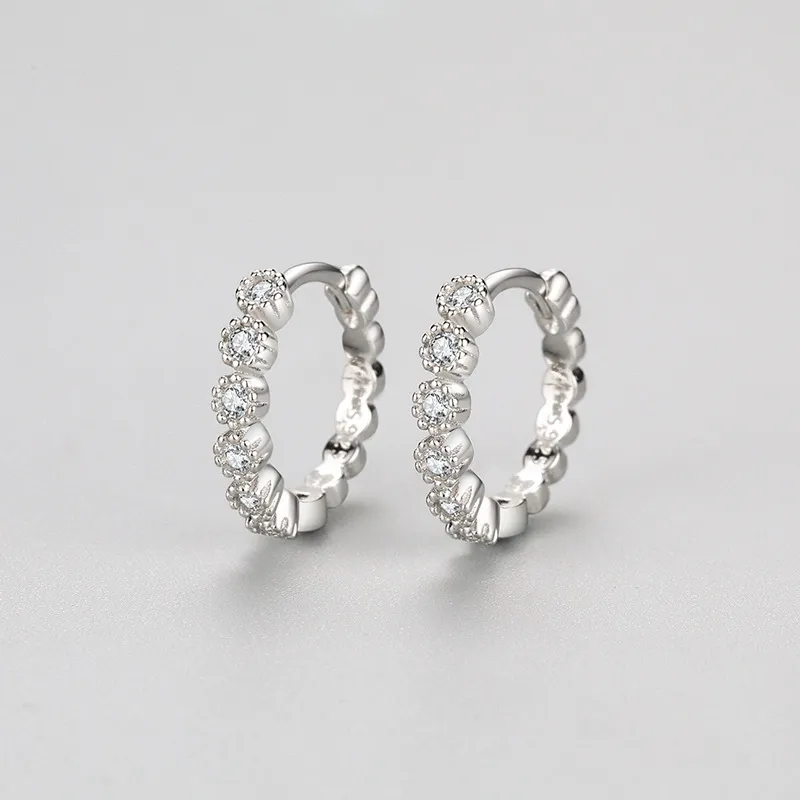 Sparkle Round Zirconia Hoop Earring 60200156 - image2