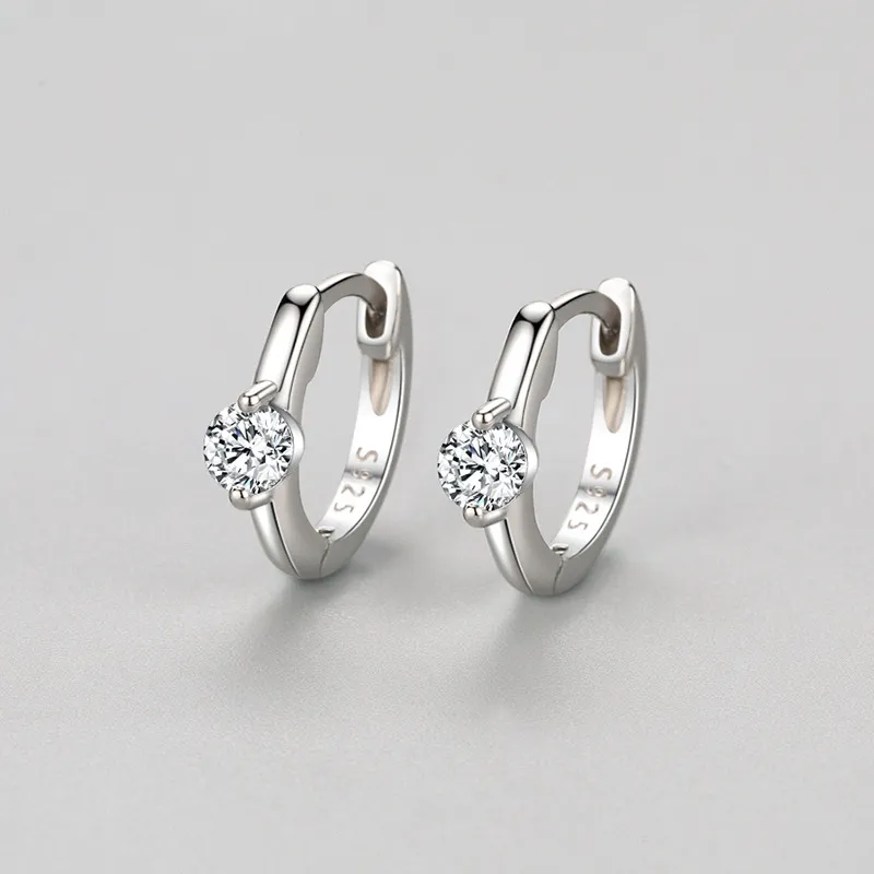 Elegant Round Zirconia Hoop Earring 60200157 - image2