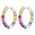 Shiny Rainbow Zirconia Big Hoop Earring 60200163