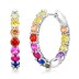 Shiny Rainbow Zirconia Big Hoop Earring 60200163