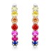 Shiny Rainbow Zirconia Big Hoop Earring 60200163