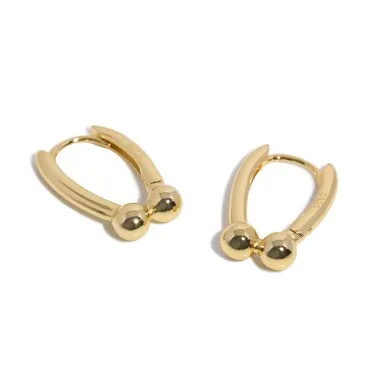 Gold Tone Horseshoe Hoop Earrings 60200165