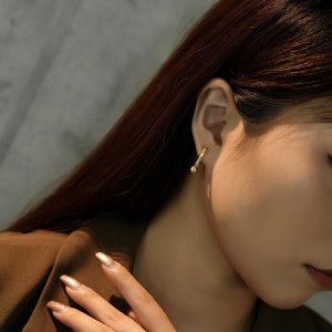 Gold Tone Horseshoe Hoop Earrings 60200165