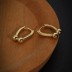 Gold Tone Horseshoe Hoop Earrings 60200165