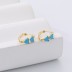 Blue Love Heart Turquoise Hoop Earrings 60200166