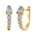 Sparkle Teardrop Zirconia U Shape Hoop Earrings 60200168