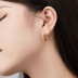 Sparkle Teardrop Zirconia U Shape Hoop Earrings 60200168