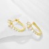 Sparkle Teardrop Zirconia U Shape Hoop Earrings 60200168