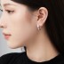 Sparkle Teardrop Zirconia U Shape Hoop Earrings 60200168