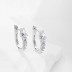 Sparkle Teardrop Zirconia U Shape Hoop Earrings 60200168