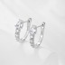 Sparkle Teardrop Zirconia U Shape Hoop Earrings 60200168