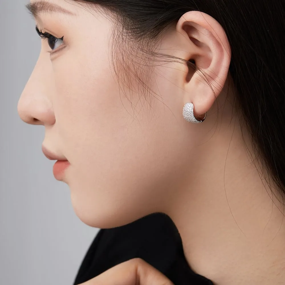 Sparkle Zirconia U Shape Hoop Earrings 60200169 - image2