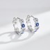 Evil Eye Heart Zirconia Hoop Earrings 60200170