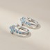 Vintage Blue Cross Turquoise Zirconia Hoop Earrings 60200172