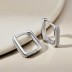 Classical Zirconia Hoop Earrings 60200173