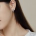 Sparkle Irregular Zirconia U Shape Hoop Earrings 60200175