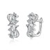 Sparkle Irregular Zirconia U Shape Hoop Earrings 60200175