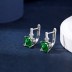 Sparkle Square Zirconia U Shape Hoop Earrings 60200176