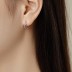 Vintage Pink Heart Zirconia Hoop Earrings 60200179
