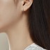 Vintage Pink Heart Zirconia Hoop Earrings 60200179