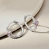 Vintage Pink Heart Zirconia Hoop Earrings 60200179