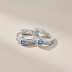 Shiny Blue Heart Zirconia Hoop Earrings 60200180